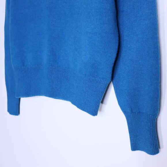 KATE SPADE NWT Bow Embellished V Neck Sweater Bright Cerulean Women's S - Picture 3 of 9